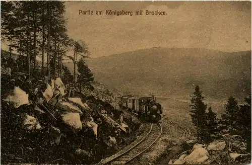 Partie am Königsberg mit Brocken - Eisenbahn -287202