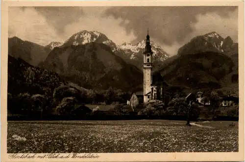 Oberbayern/ div. Orte und Umgebung - Flintsbach mit Blick auf Wendelstein -338338