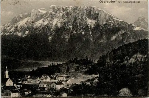 Oberbayern und Oberpfalz/ div. Orte und Umgebung - Oberaudorf mit Kaisergebirge -338416