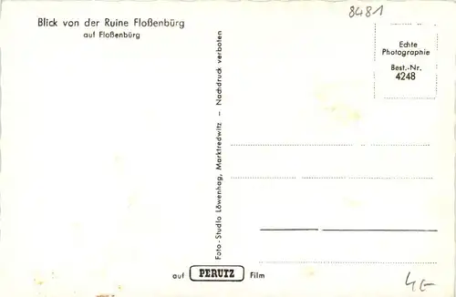 Bayern/Oberpfalz, div.Orte und Umgebung - Blick von der Ruine Flossenbürg auf Flossenbürg -338990