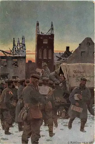 Ankunft von Liebesgaben - Künstler C. Röchling -411892