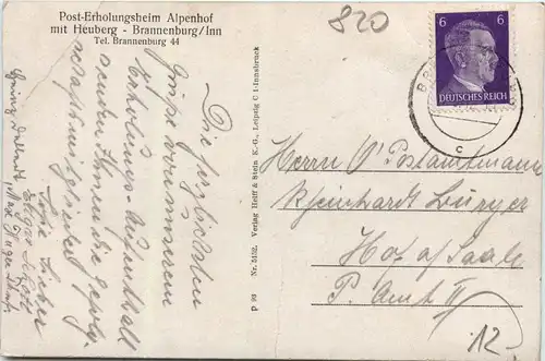 Bayern/Oberpfalz/div.Orte und Umgebung - Brannenburg, Post-Erholungsheim Alpenhof -339068