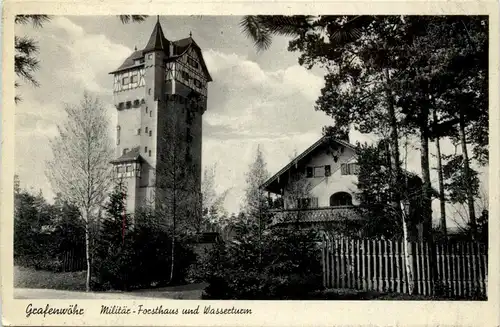 Bayern/Grafenwöhr - Truppenübungsplatz - Militär Forsthaus und Wasserturm -340106