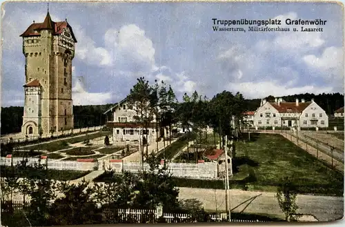 Bayern/Grafenwöhr-Truppenübungsplatz-Wasserturm, Militärforsthaus -340126