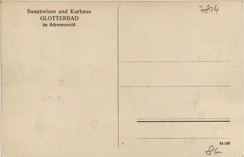 Glotterbad, Sanatorium und Kurhaus -340324