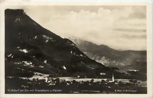 Oberbayern/ div. Orte und Umgebung - Nussdorf am Inn mit Kranzhorn und Kaiser -338368