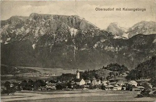 Oberbayern, div. Orte und Umgebung - Oberaudorf mit Kaisergebirge -338468
