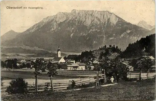 Oberbayern, div. Orte und Umgebung - Oberaudorf, mit Kaisergebirge -338566