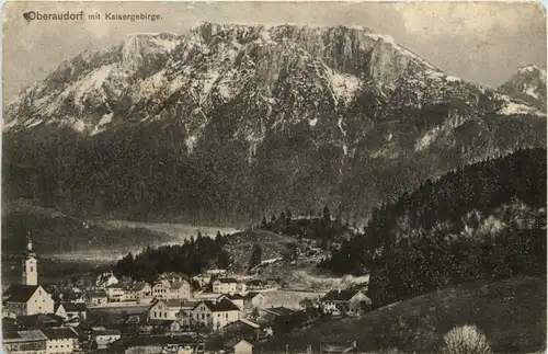Oberbayern, div. Orte und Umgebung - Oberaudorf, mit Kaisergebirge -338586