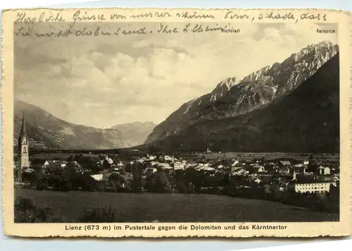Lienz, im Pustertale gegen die Dolomiten und das Kärntnertor -351810