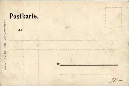 Badische Volkstrachten, Schwarzwälderinnen aus Kirchzarten -340376