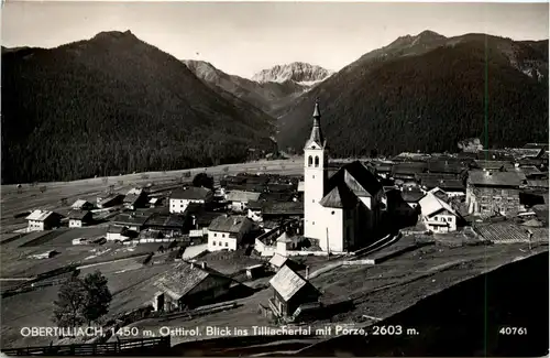 Sommerfrische Obertilliach, Blick ins Tilliachertal mit Porze -351942