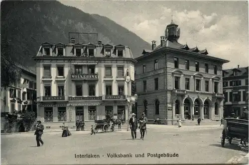 Interlaken - Volksbank und Postgebäude -70108