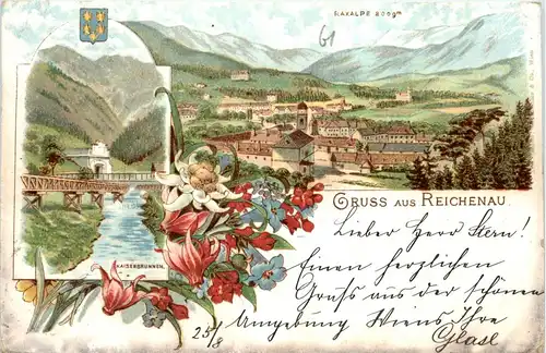 Gruss aus Reichenau Rax - Litho -70714