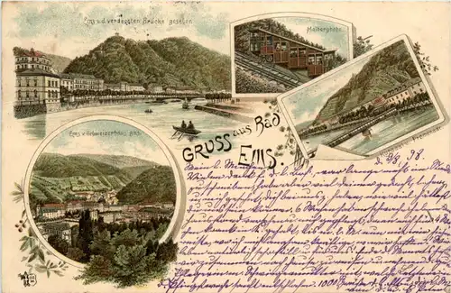 Gruss aus Bad Ems - Litho -70844