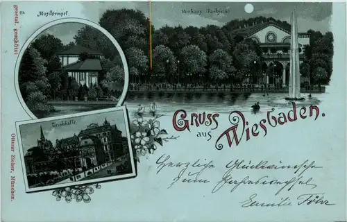 Gruss aus Wiesbaden - Litho -71420