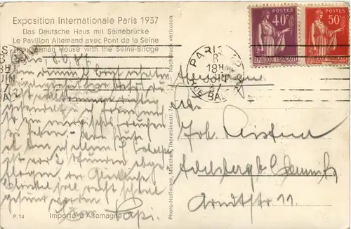 Paris - Exposition 1937 - Das Deutsche Haus - 3. Reich -70492