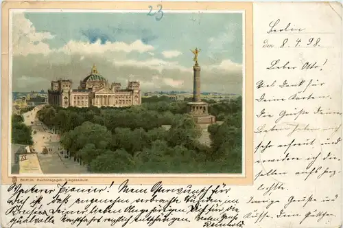 Berlin - Litho - Reichstag -70658