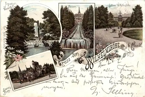 Gruss von der Wilhlmshöhe - Litho -70738