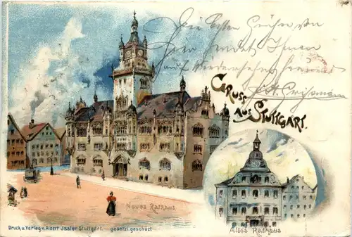 Gruss aus Stuttgart - Litho -71570