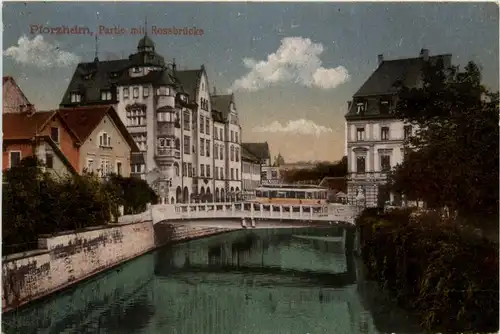 Pforzheim - Partie mit Rossbrücke -71590