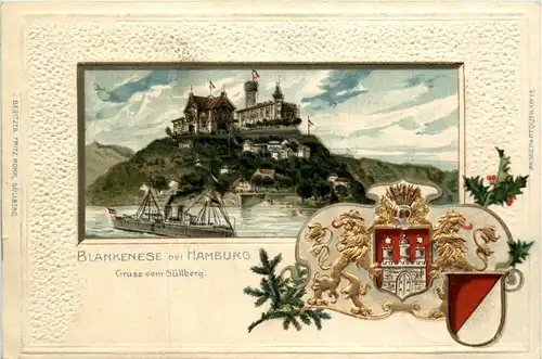 Blankenese bei Hamburg - Litho -70798