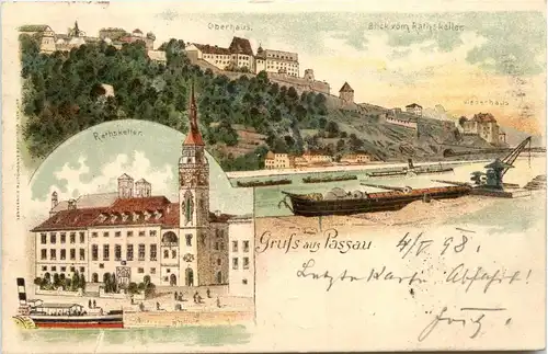Gruss aus Passau - Litho -71960