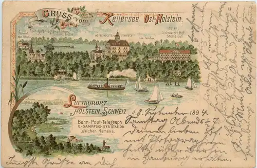 Gruss vom Kellersee Ost-Holstein - Vorläufer 1894 Malente -71074