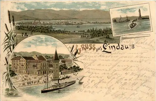 Gruss aus Lindau - Litho -71970