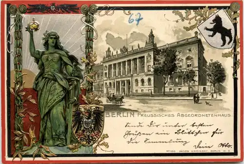 Berlin - Preussisches Abgeordnetenhaus - Litho -70776