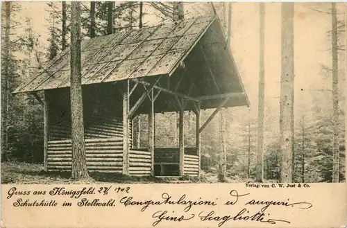 Gruss aus Königsfeld - Schutzhütte im Stellwald -71234