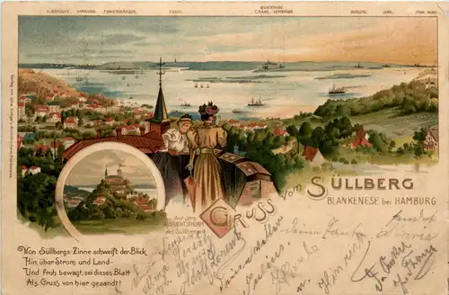 Süllberg - Blankenese - Litho -70856