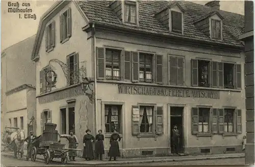 Gruss aus Mülhausen - Wirtschaft und Küferei Mitschy -71414