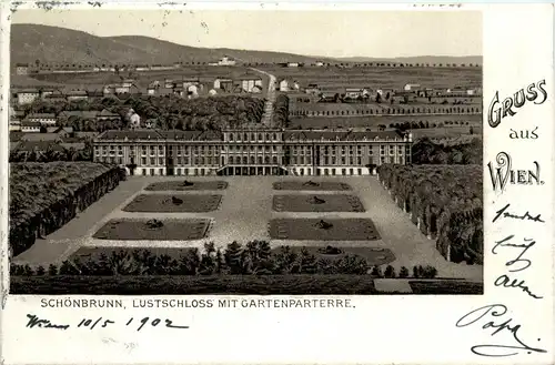 Gruss aus Wien Schönbrunn - Lustschloss - Litho -71764