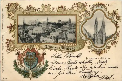 Gruss aus Nürnberg - Litho -72244