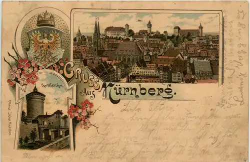 Gruss aus Nürnberg - Litho -71468