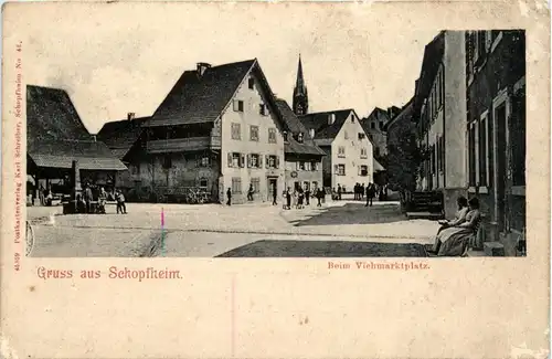 Gruss aus Schopfheim - Viehmarktplatz -70246