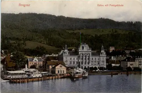 Bregenz - Hafen mit Postgebäude -71924