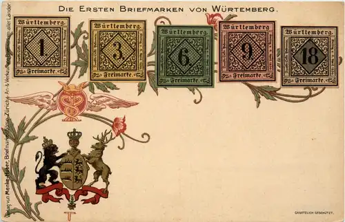 Die ersten Briefmarken von Württemberg -71548
