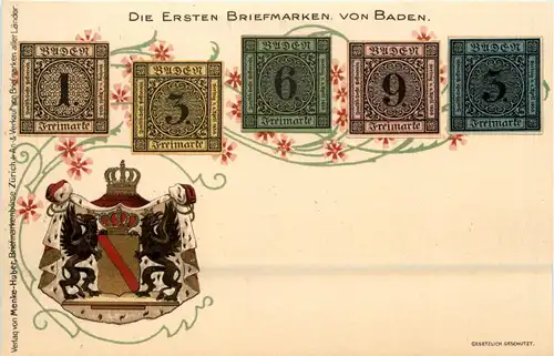 Die ersten Briefmarken von Baden -71594