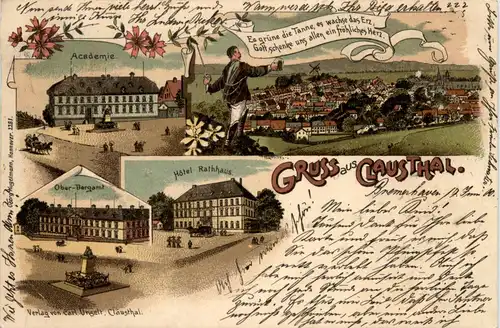 Gruss aus Clausthal - Litho -71252