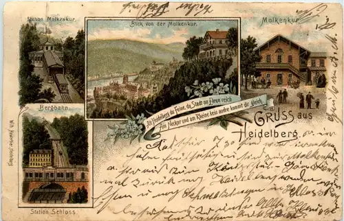Gruss aus Heidelberg - Litho -70486