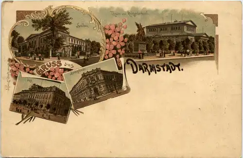 Gruss aus Darmstadt - Litho -71466