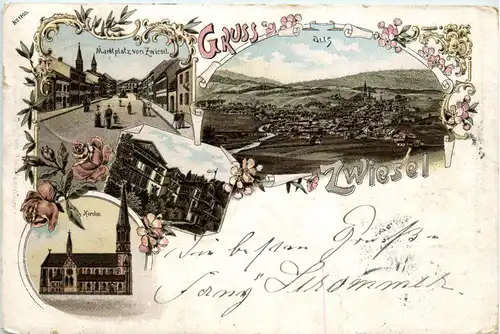 Gruss aus Zwiesel - Litho -72228