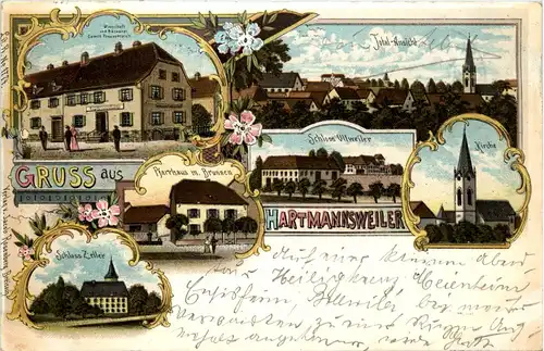 Gruss aus Hartmannsweiler - Litho -73244