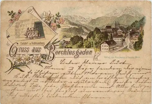 Gruss aus Berchtesgaden - Vorläufer 1890 !!! -71986
