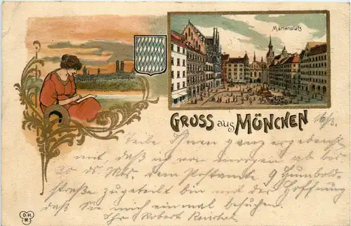 Gruss aus München - Litho - Jugendstil -72200