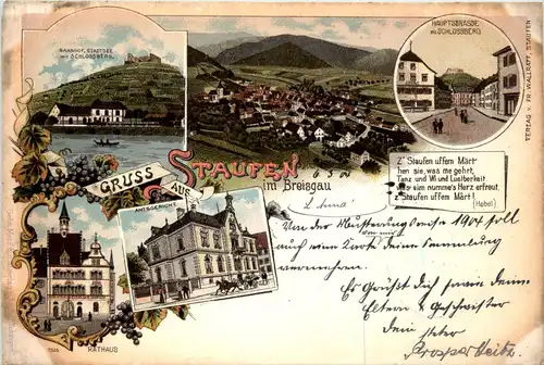 Gruss aus Staufen - Litho -73258