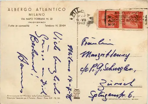 Milano - Albergo Atlantico -72486