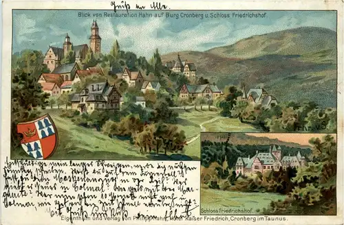 Burg Cronberg und Schloss Friedrichshof - Litho -73398